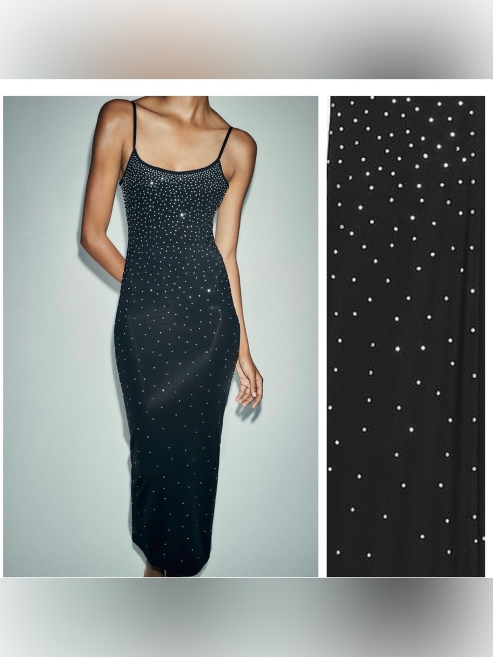 NWOT ZARA BLACK RHINESTONE DRESS 🖤